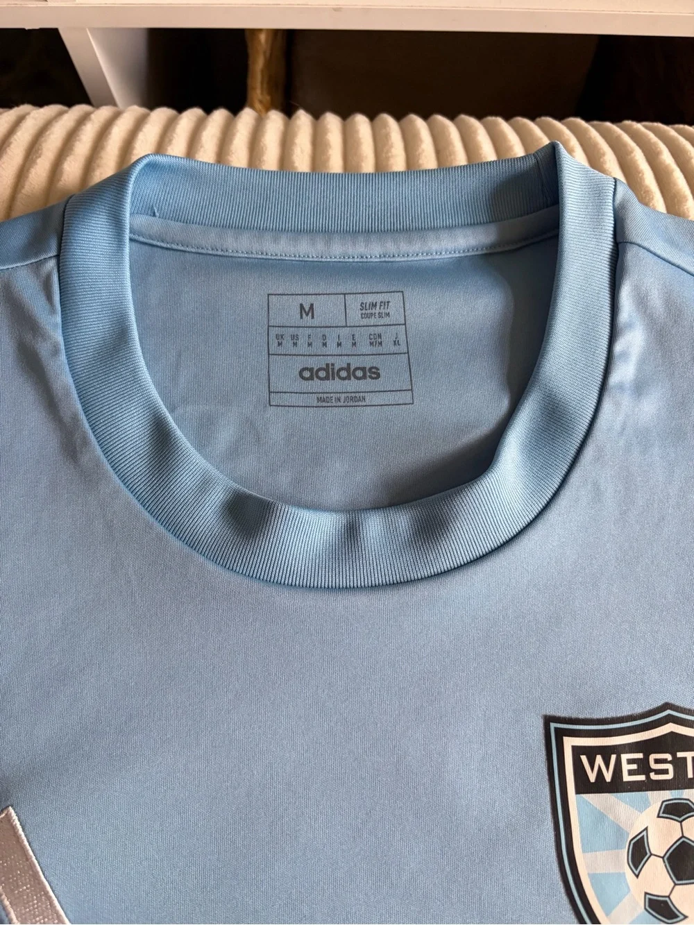 Adidas Weston FC Light Blue Men’s Soccer Jersey Size M